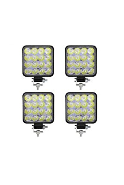 16 LED'li Geri Vites Lambası 12-24V 48W Offroad Projektör Çalışma Lambası